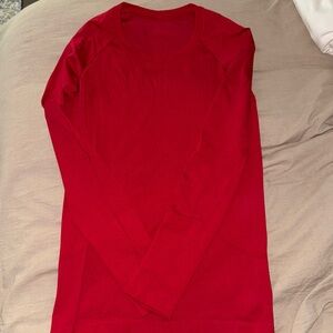 Lululemon Swiftly Tech Long Sleeve Size 6 Red